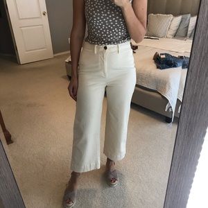 Gap wide leg chinos. Vintage white.